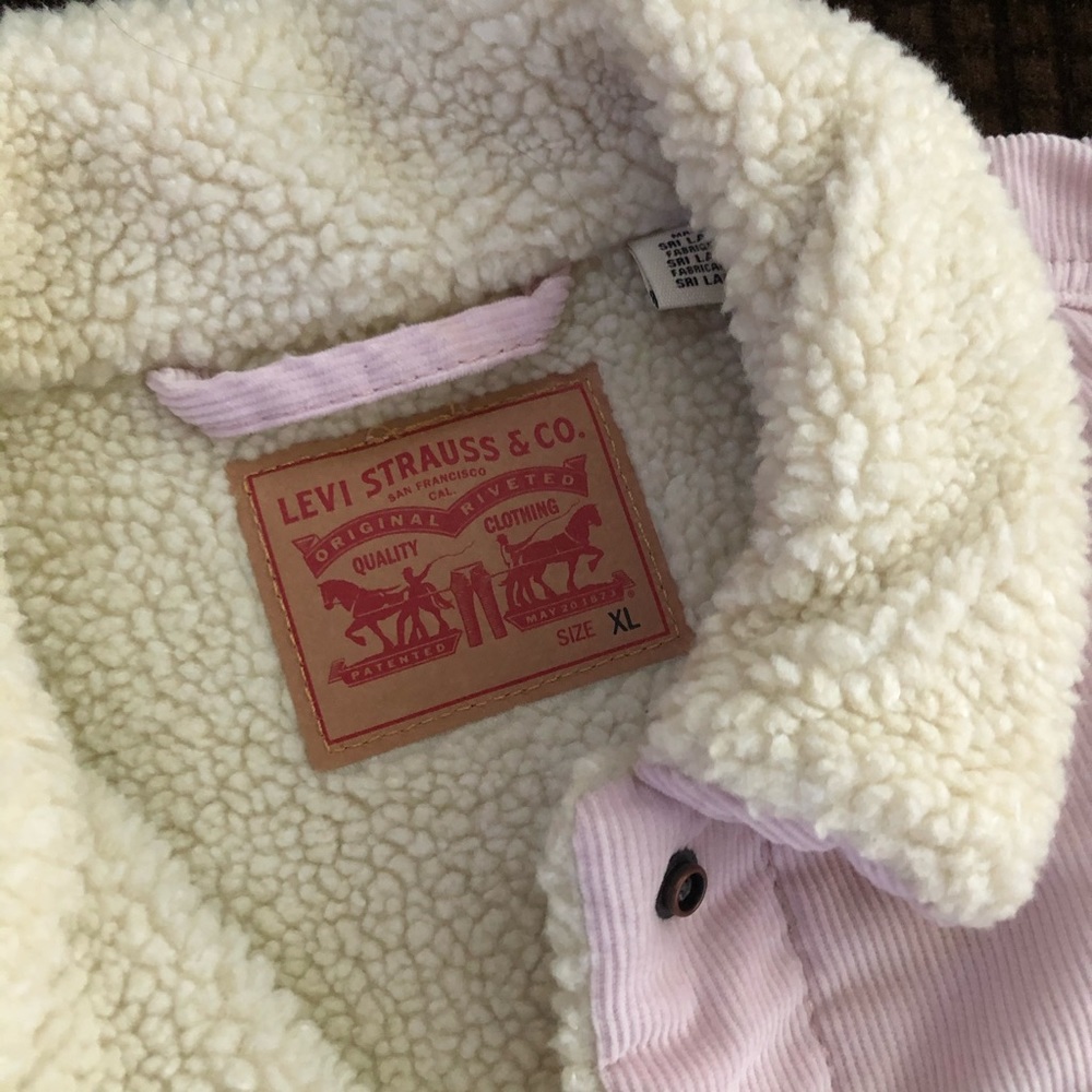 Levi’s Blush Pink Corduroy Sherpa Jacket
